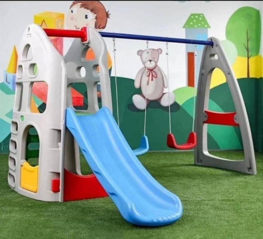 ألعاب أطفال مرجيحة مع زحليقة قوية