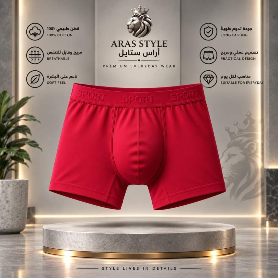 بوكسر أعود رجالي تركي قطن 100% | M–6XL