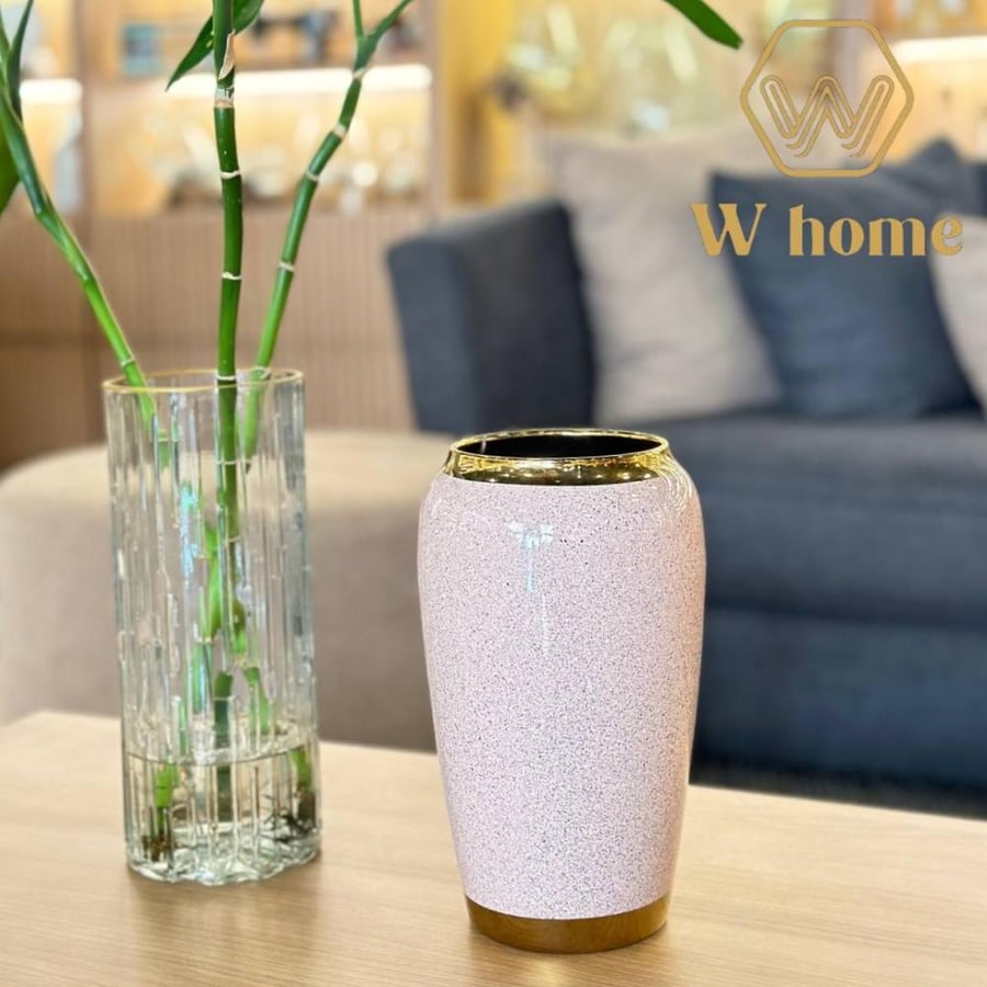 Pink ceramic vase