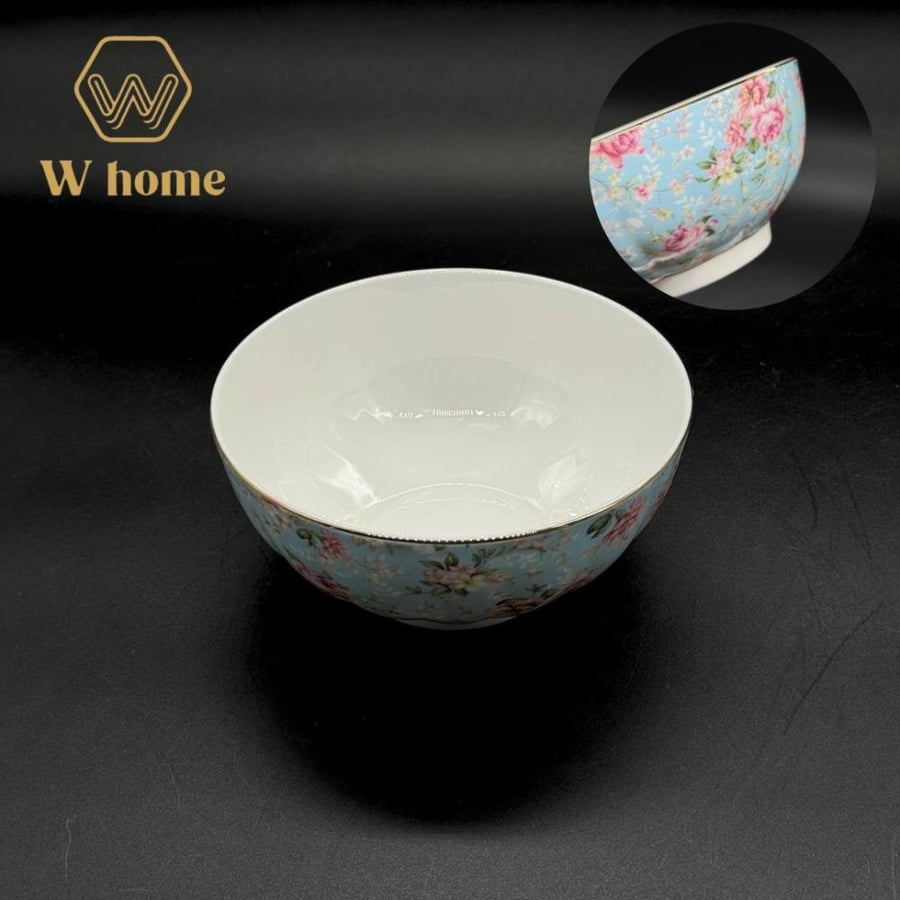 Sahara ceramic sky blue with flowers
