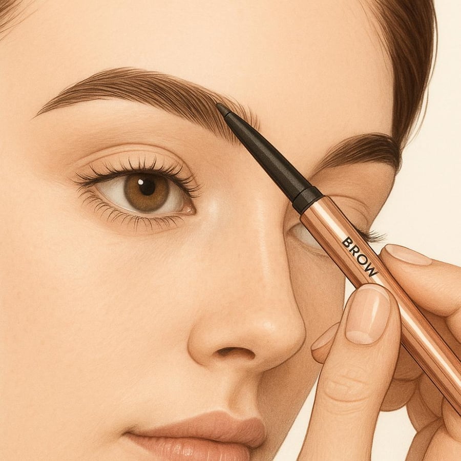Diamond West dark brown eyebrow pencil