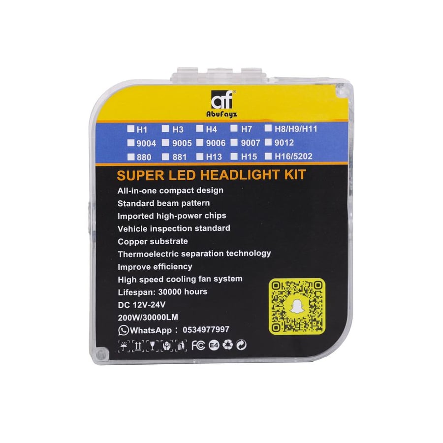 White LED bulb size K14 H7