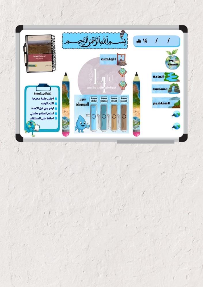 بطاقات السبورة اجتماعيات