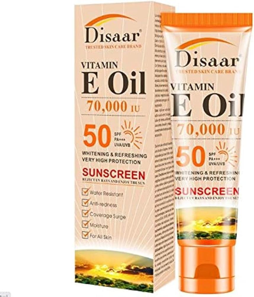 DISAAR SUN CREAM (SPF 50) 50 GM WITH VITAMIN E OIL 70000 IU