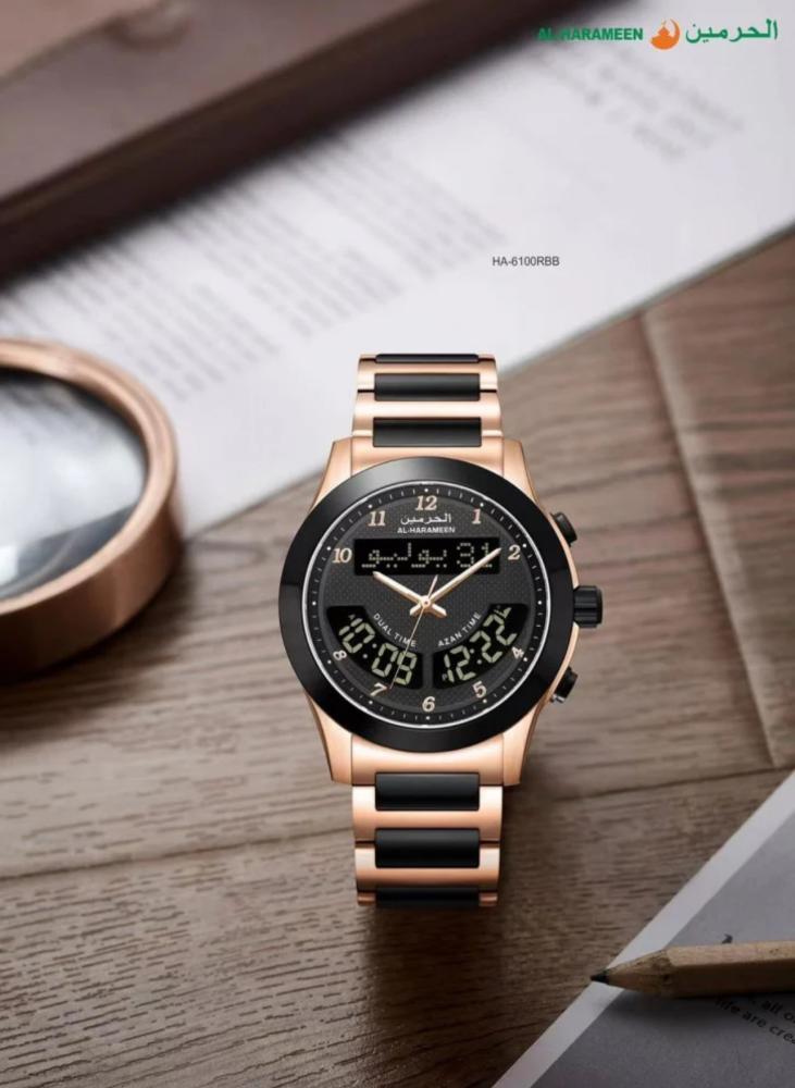 ساعة الحرمين الرجالية الفاخرة HA-6100RBB مقاس 42MM