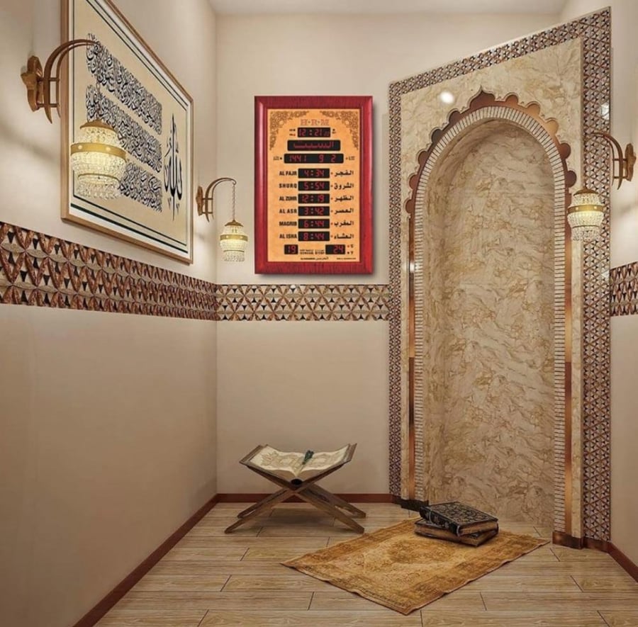 ساعة الحرمين لغتين للبيت والمكتب والصالات و المساجد ب ريموت HA-5152