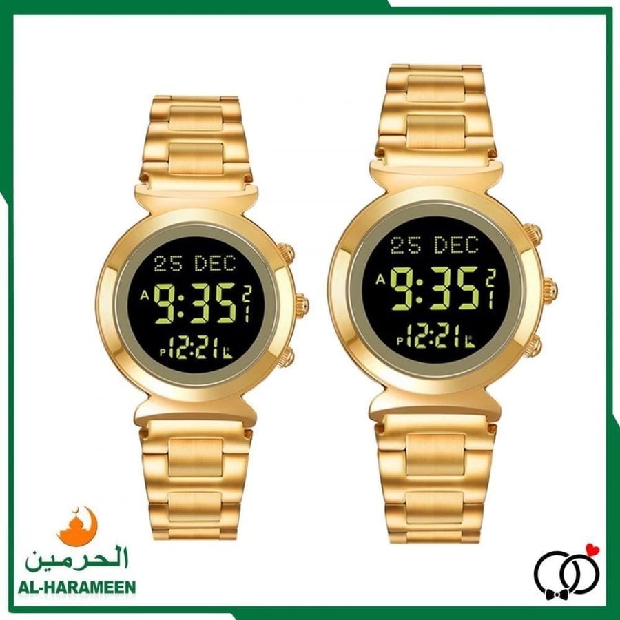 طقم ساعة الحرمين الأنيقة HA-6331 و HA-6332 رجالي - نسائي