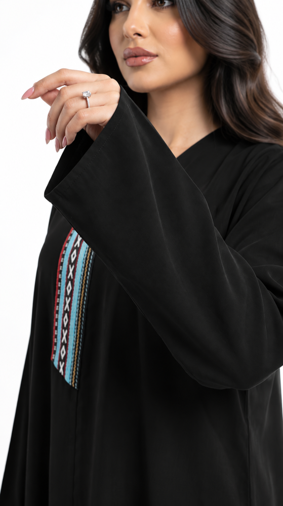عباية كريب مع تدخيلات سدو- ND04