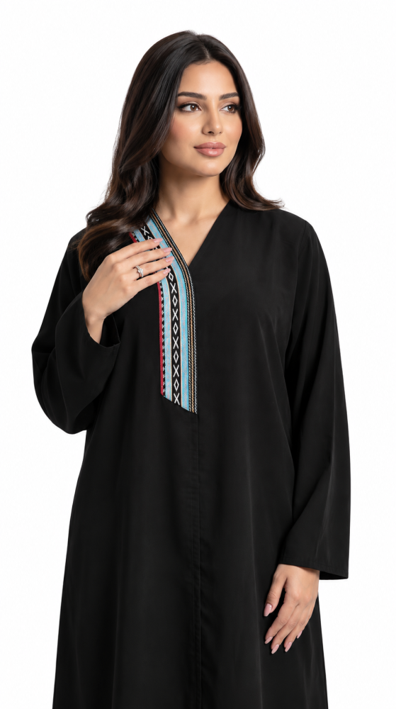 عباية كريب مع تدخيلات سدو- ND04