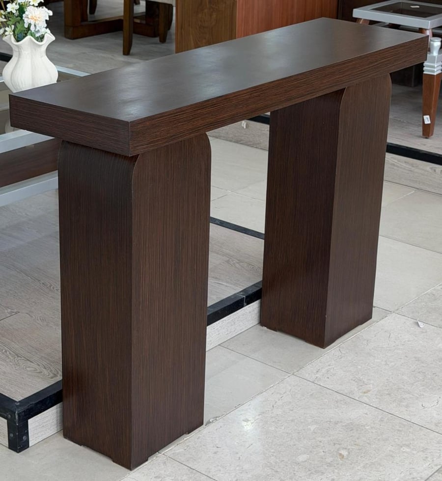 طاولة مدخل كونسول مودرن بتصميم هندسي فريد خشب140×90×40 (منتج تفصيل )