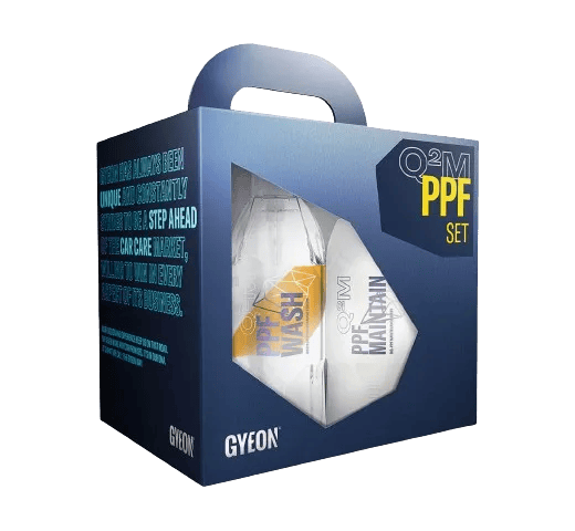 Washing and maintenance kit for perfect protection films Q²M PPF Set Washing and maintenance kit for perfect protection films Q²M PPF Set offers you the best choice in washing and maintaining protection films with a range of GYEON products including high-