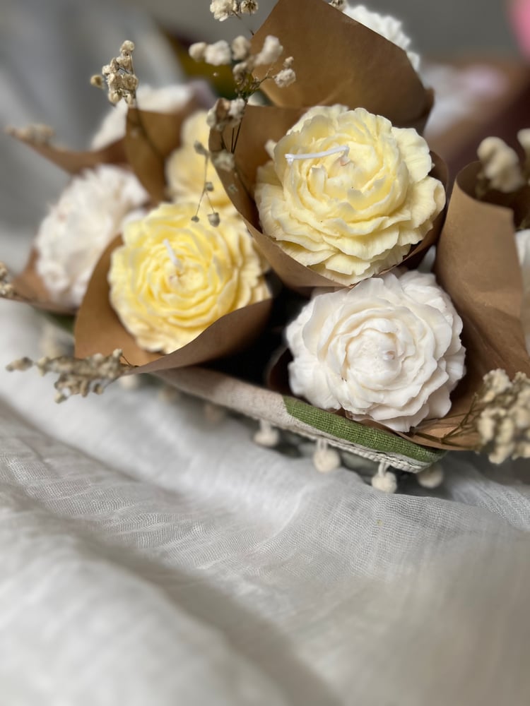 Peony flower with packaging