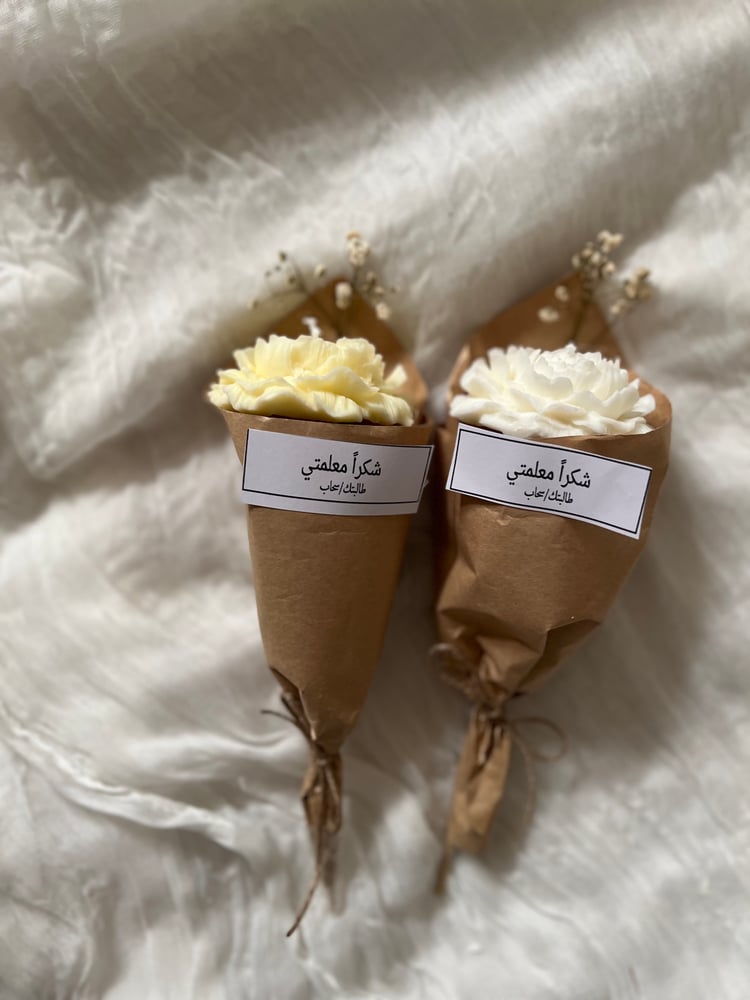 Peony flower with packaging