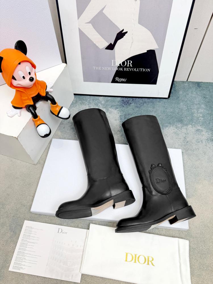 بوت Dior جلد أسود