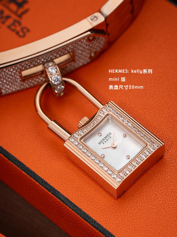 Hermes Kelly mini 20 mm - rose gold