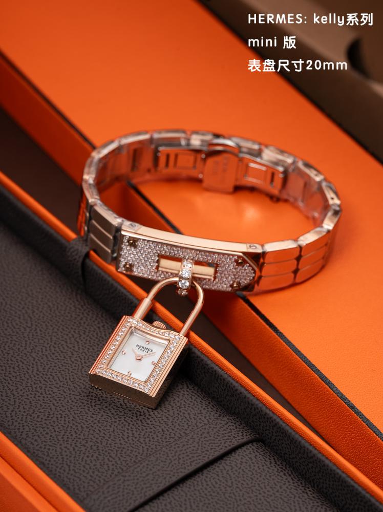 Hermes Kelly mini 20 mm - rose gold