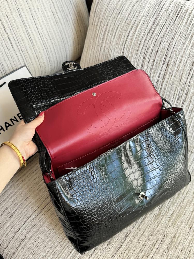 Chanel crocodile maxi flap bag