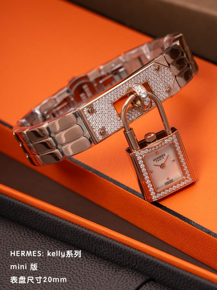 Hermes Kelly mini 20 mm - rose gold