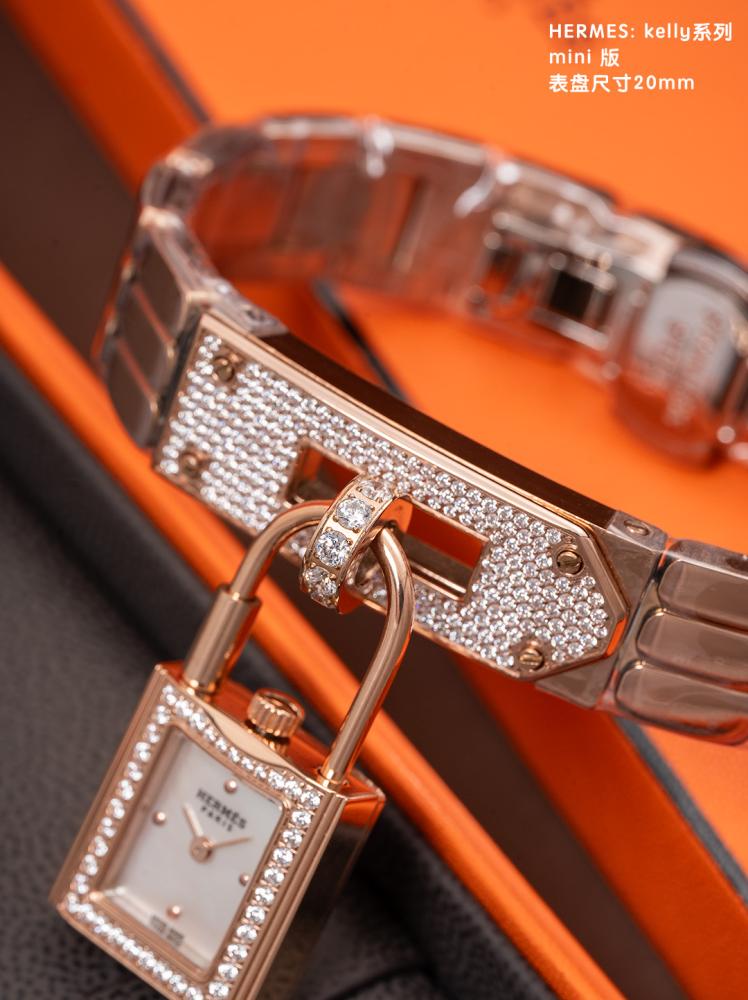 Hermes Kelly mini 20 mm - rose gold