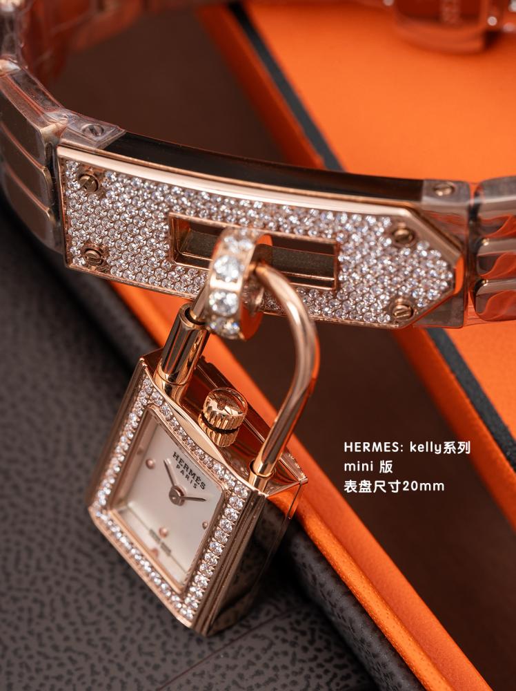 Hermes Kelly mini 20 mm - rose gold