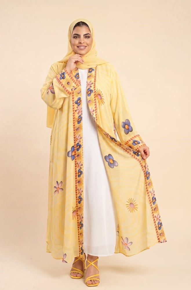 عباية شيفون مورد