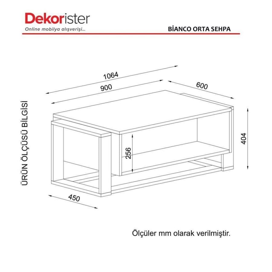TV table set, coffee table, and entrance (Turkish craftsmanship) model Bianaco TV, Co, V-Console