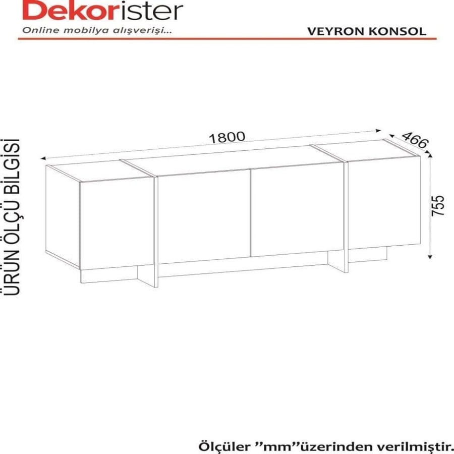 TV table set, coffee table, and entrance (Turkish craftsmanship) model Bianaco TV, Co, V-Console