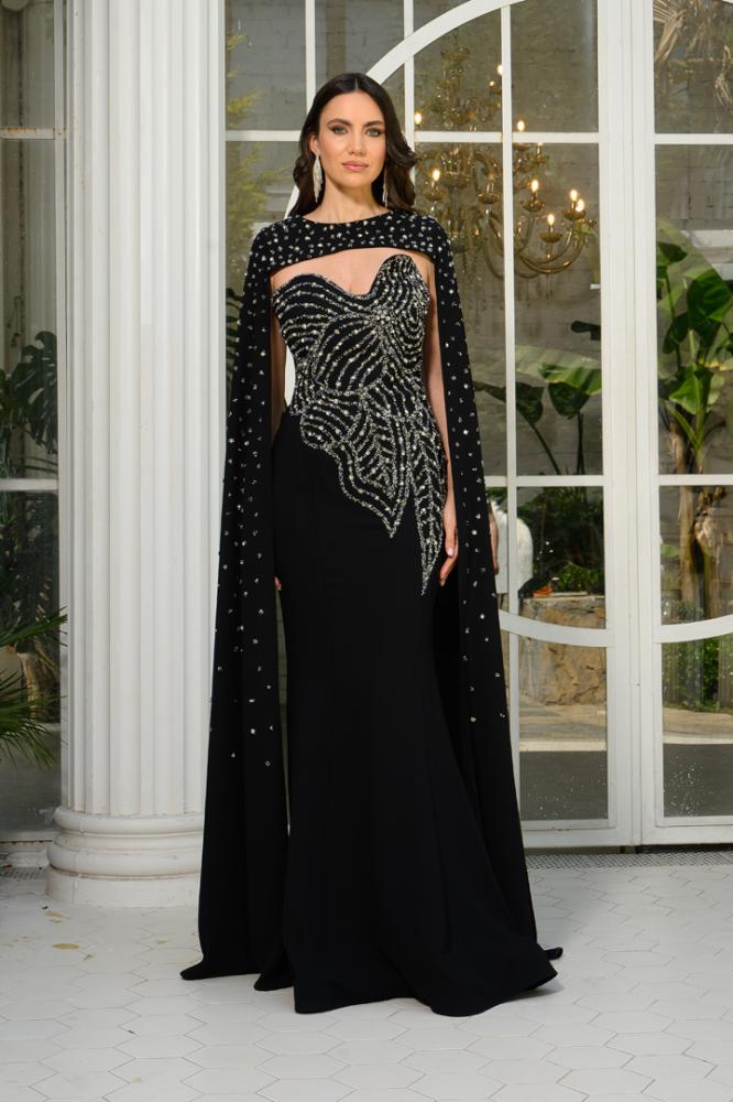Evening dress crepe model 212575