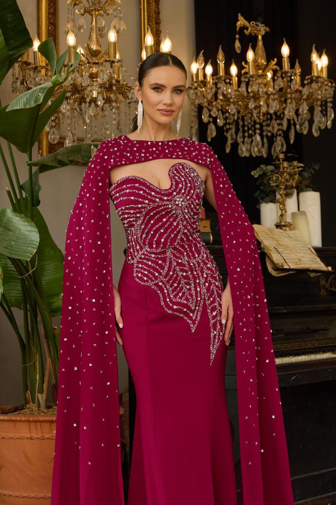 Evening dress crepe model 212575