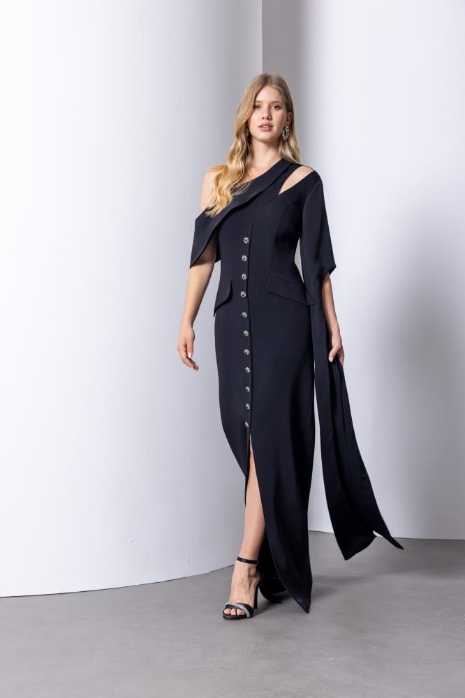 Evening gown crepe model 262601