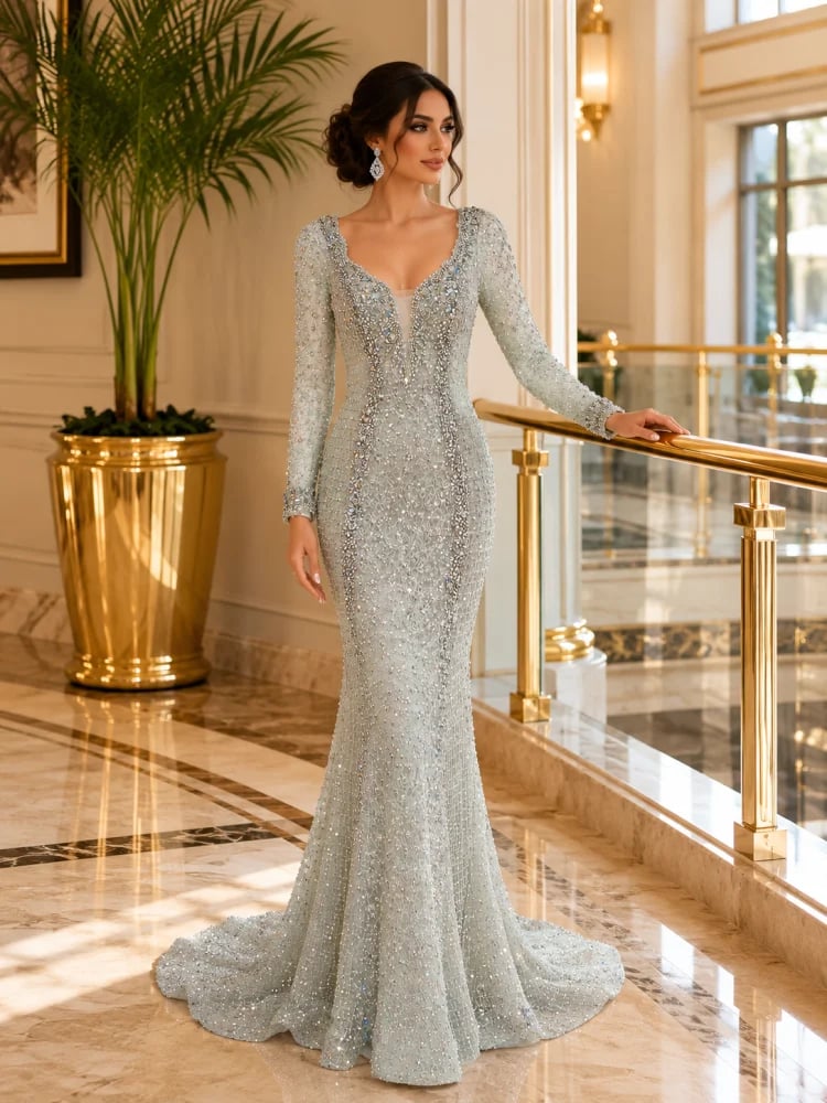 فستان سهرة موديل رقم 02741