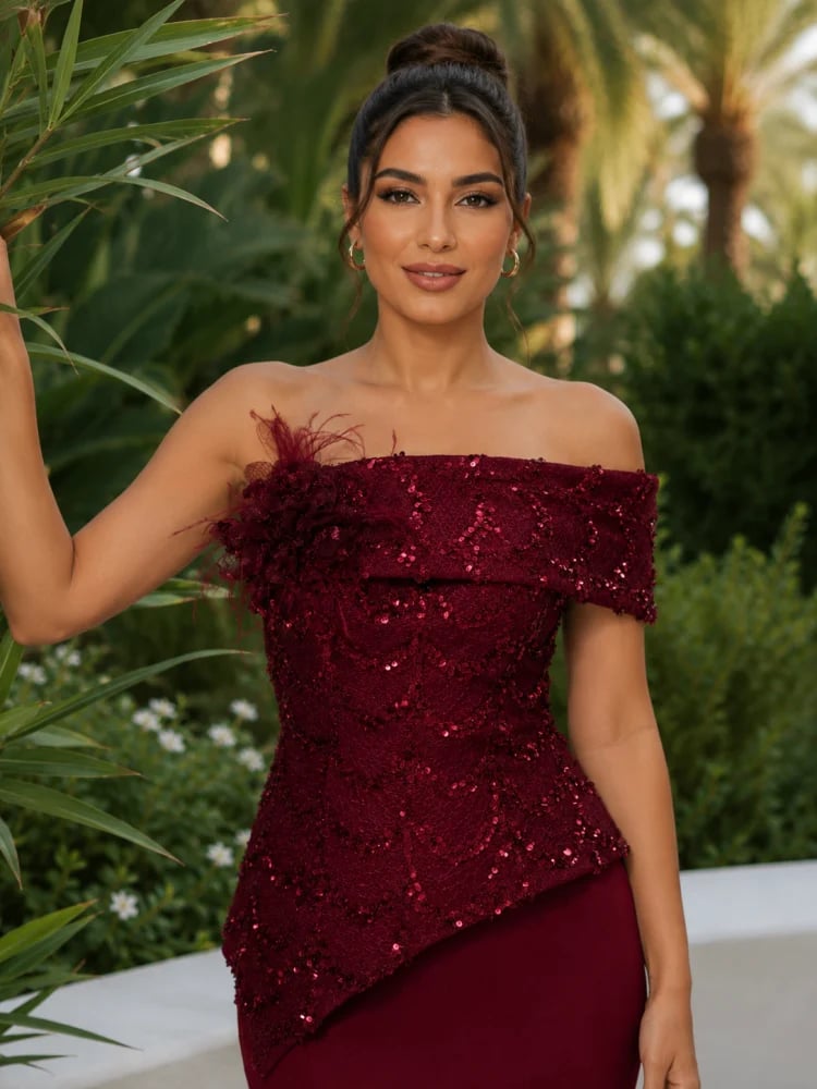 فستان سهرة كريب موديل 732635