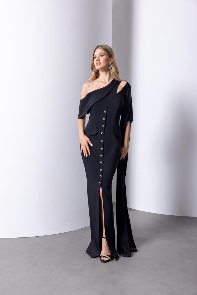 Evening gown crepe model 262601