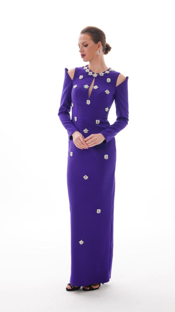 فستان سهرة كريب  موديل 252558