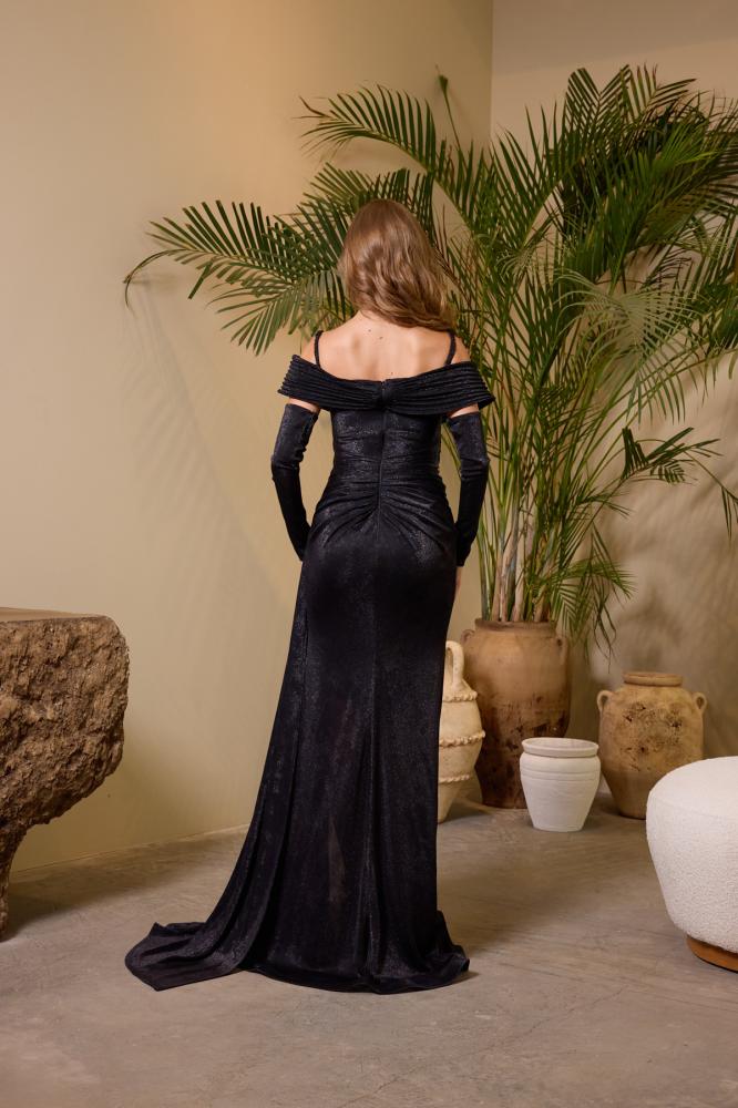 فستان سهرة مخمل  موديل 242536