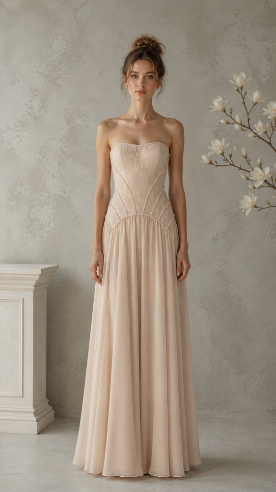 Chiffon evening dress model 20531