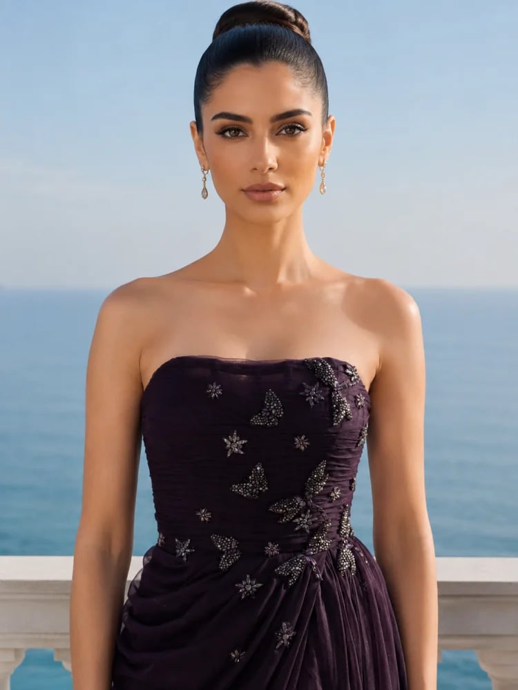 فستان سهرة تل موديل 02724