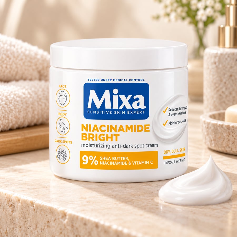 كريم ميكسا Niacinamide Bright بالنياسيناميد وفيتامين C وزبدة الشيا
