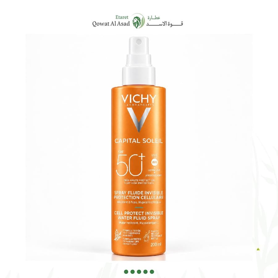 بخاخ واقي شمس فيشي كابيتال سولاي SPF 50+ مقاوم للماء 200 مل