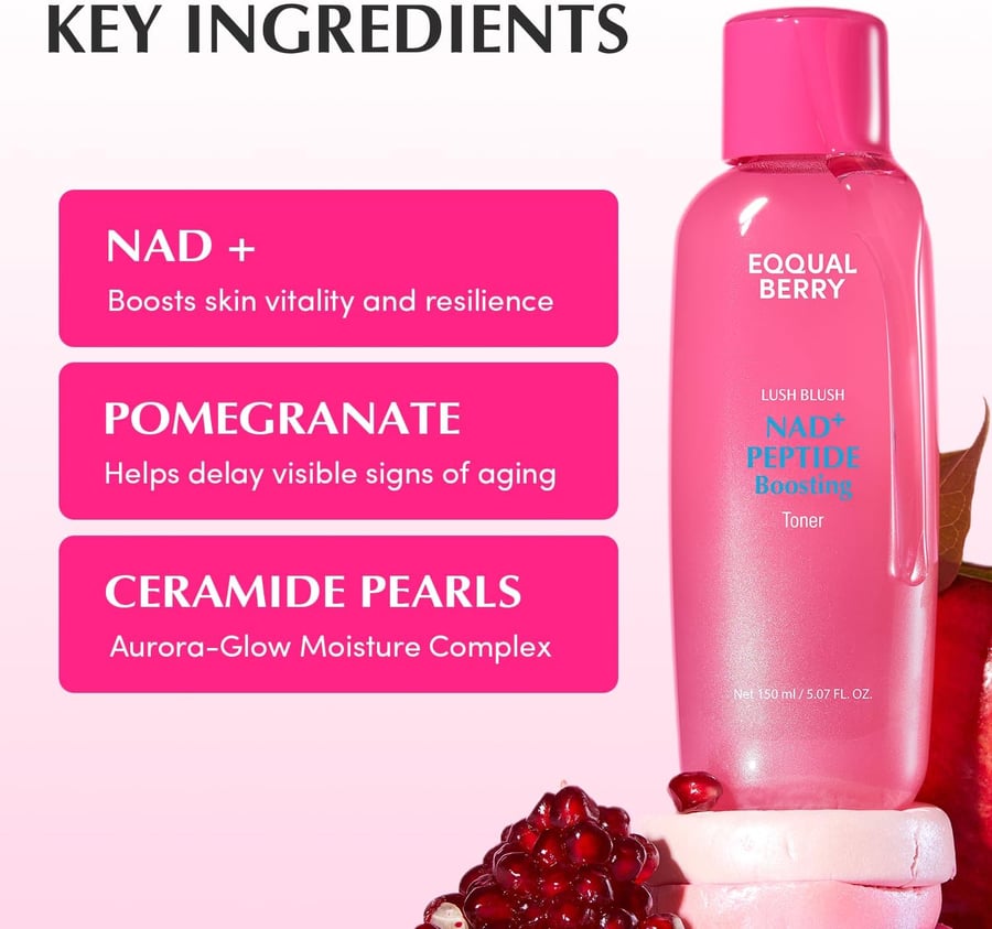 تونر إيكوال بيري (EQQUALBERRY) لتقوية البشرة بالببتيدات وNAD+ - 150 مل