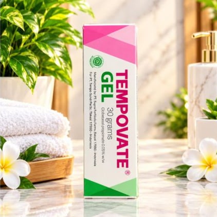 عبوة تيمبوفات جل Tempovate Gel 30 جرام باللون الوردي والأخضر