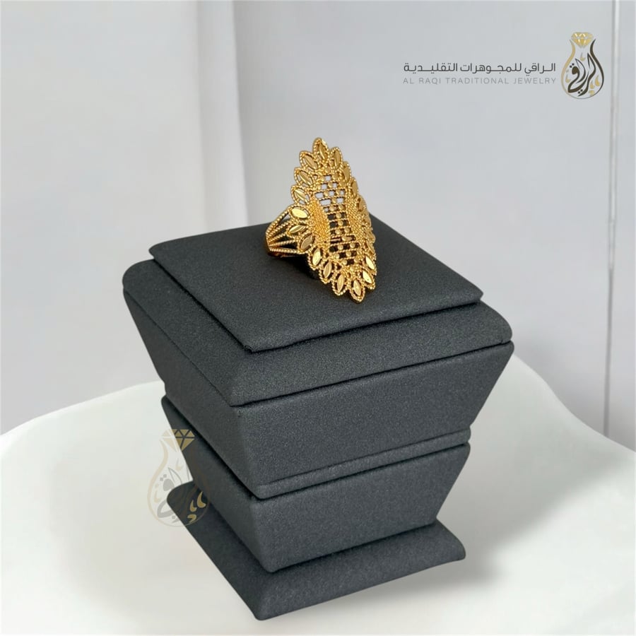 خاتم بديل الذهب أوراق المها