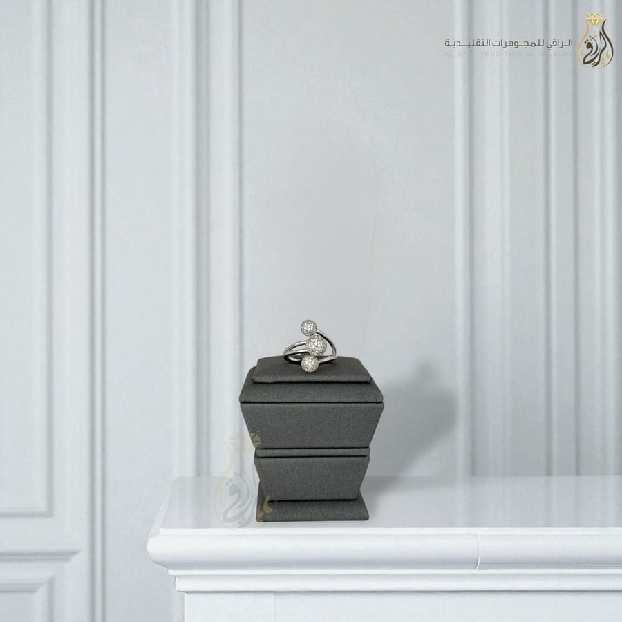 Elegant double zircon ring