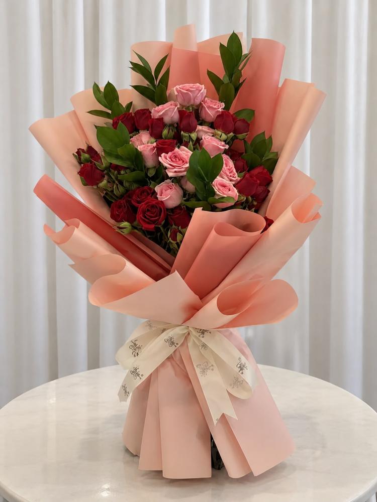 Mini Pink Garden Bouq- باقه ميني بينك جاردن