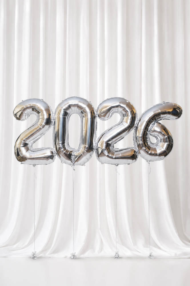 بالونات أرقام 2026 للأحتفال بالعام الجديد