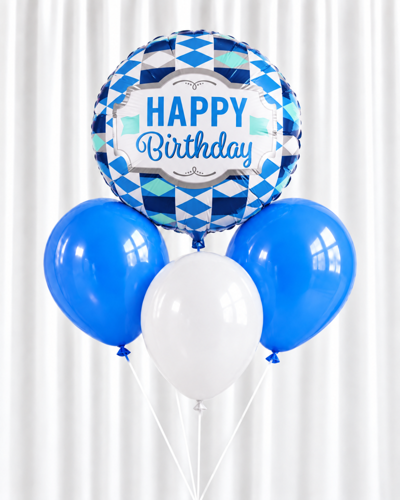 بالونل عيد الميلاد (أزرق) - Happy Birthday