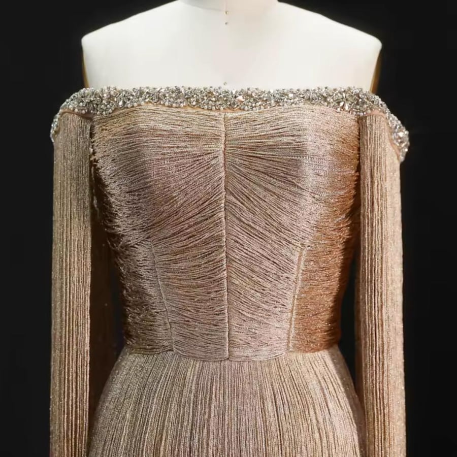 Gold fringe dress 161