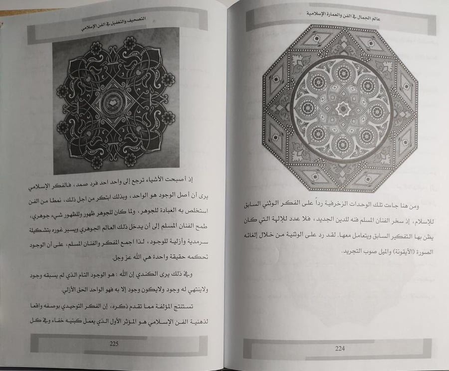 عالم الجمال في الفن والعمارة الاسلامية . غلاف مقوى . تأليف : د . صفا لطفي الالوسي . الصفحات 246 صفحة مزودة بالصور والرسومات