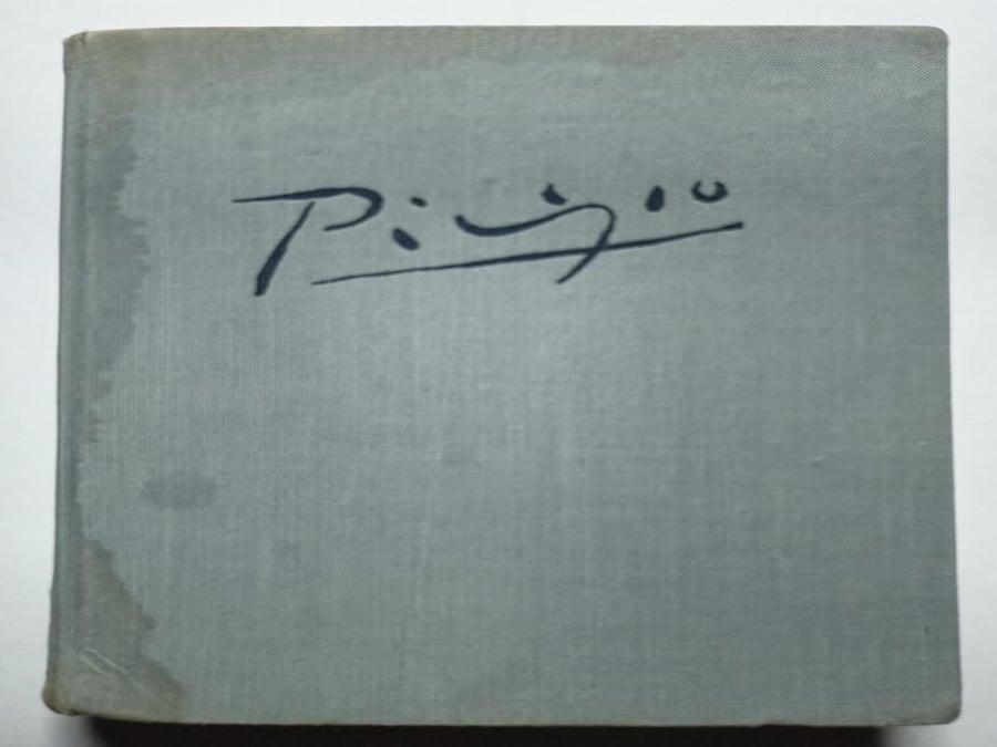 PICASSO كتاب فني ألماني نادر يضم دراسة لأعمال بيكاسو وسيرته مع صور ملونة.طبعة 1956