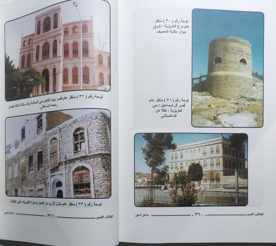 الطائف القديم داخل السور في القرن الرابع عشر الهجري : وهج حضارة ونبض حياة . تأليف : عيسى بن علوي ال عيسى . الصفحات 379 صفحة تحتوي على ملحق للصور